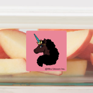 Afro Unicorn Magisk Klistermärke
