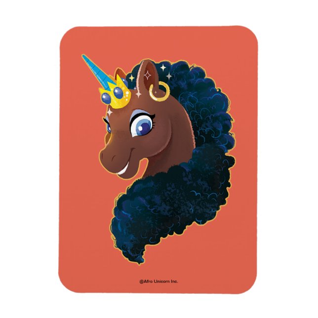 Afro Unicorn | Magisk Magnet (Vertikal)