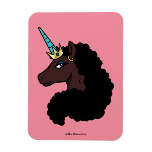 Afro Unicorn Magisk Magnet