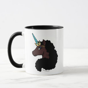 Afro Unicorn Magisk Mugg