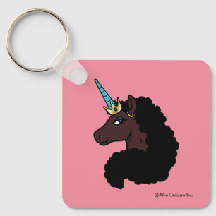 Afro Unicorn   Magisk Nyckelring
