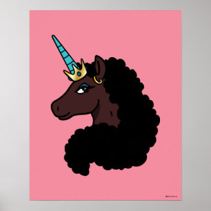 Afro Unicorn Magisk Poster