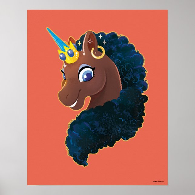 Afro Unicorn | Magisk Poster (Framsidan)