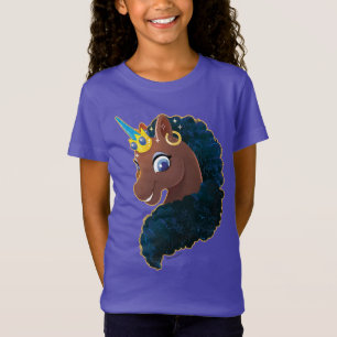 Afro Unicorn   Magisk T Shirt