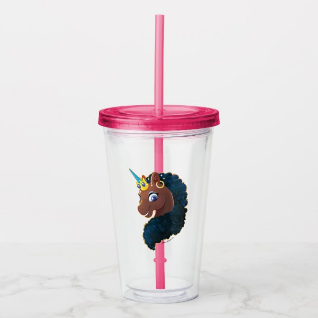 Afro Unicorn | Magisk Take Away Mugg (Framsida)