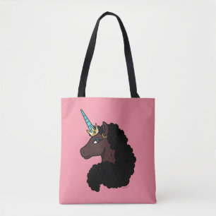 Afro Unicorn Magisk Tygkasse