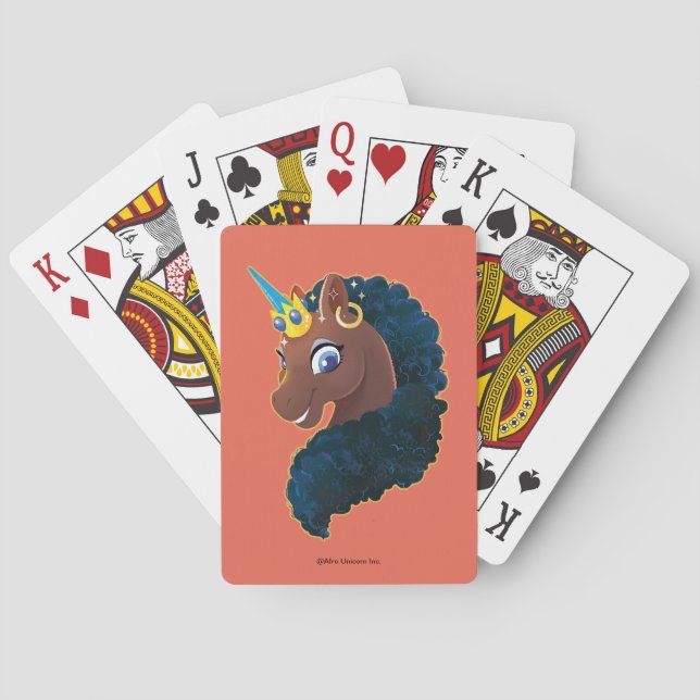 Afro Unicorn | Magiska uppspelningskort Casinokort (Baksidan)