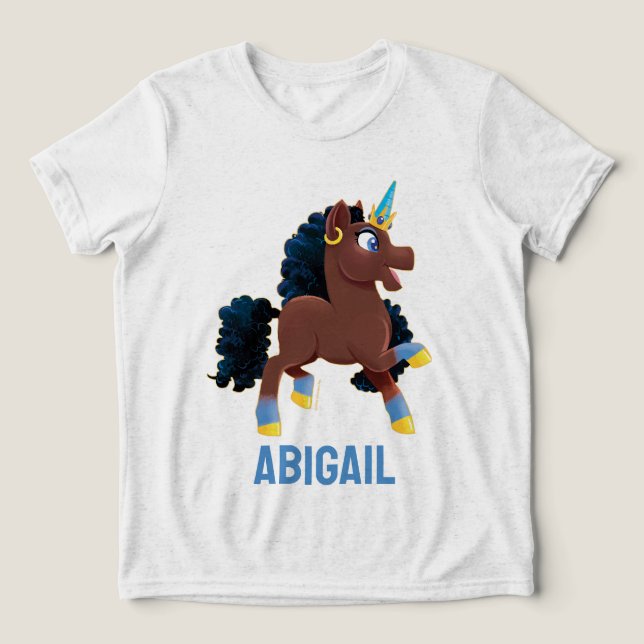 Afro Unicorn | Magiskt prancing T Shirt (Design Framsida)