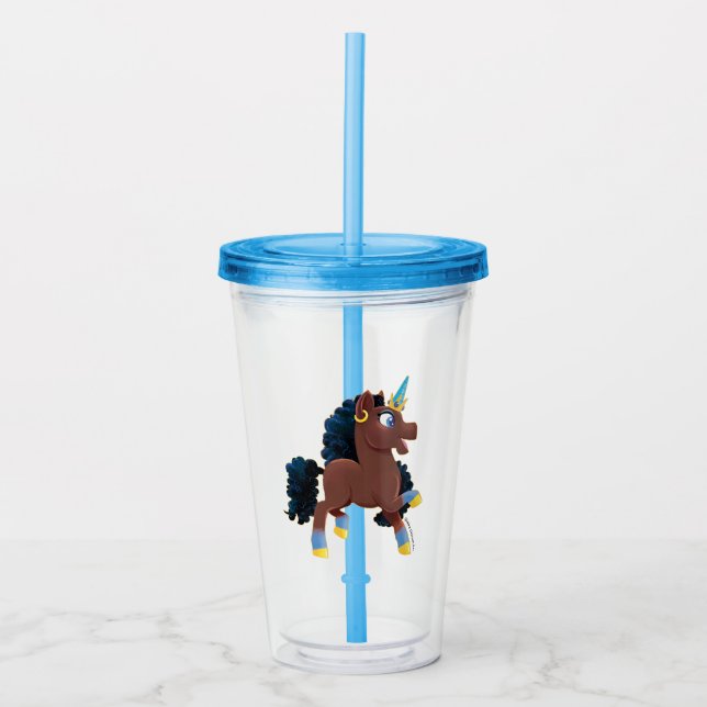 Afro Unicorn | Magiskt prancing Take Away Mugg (Framsida)