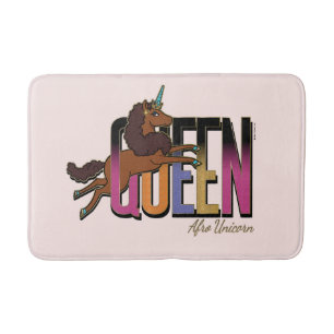 Afro Unicorn Queen Design Badrumsmatta