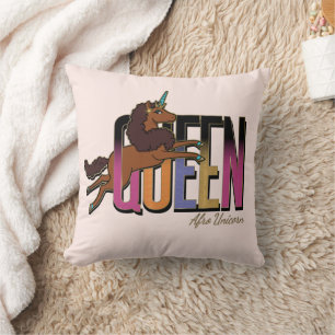 Afro Unicorn Queen Design Kudde