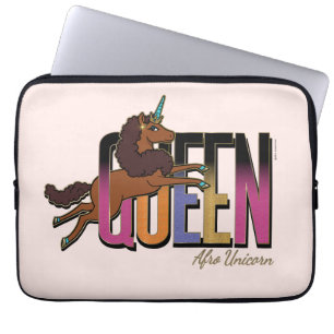 Afro Unicorn Queen Design Laptop Fodral