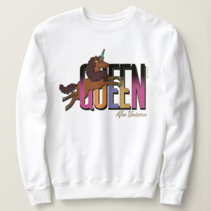 Afro Unicorn Queen Design T Shirt