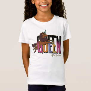 Afro Unicorn Queen Design T Shirt