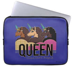 Afro Unicorn Queen Trio Design Laptop Fodral