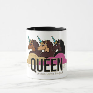 Afro Unicorn Queen Trio Design Mugg
