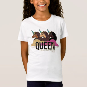 Afro Unicorn Queen Trio Design T Shirt