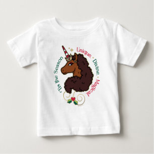 Afro Unicorn "Tis the Season Helgdag Unicorn T Shirt