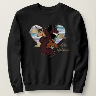 Afro Unicorn Trio Heart Design T Shirt