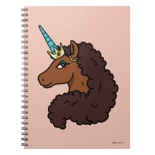 Afro Unicorn Unik Anteckningsbok