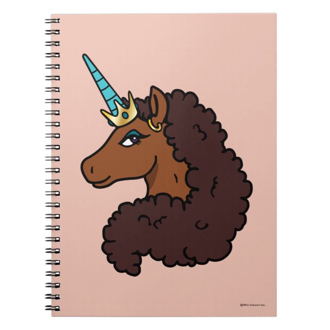 Afro Unicorn | Unik Anteckningsbok (Framsidan)