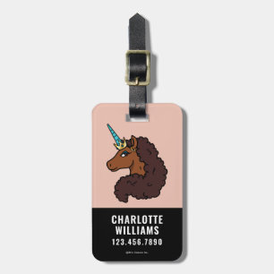 Afro Unicorn Unik Bagagebricka