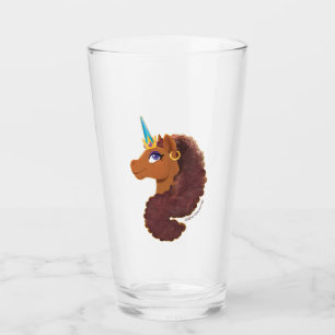 Afro Unicorn Unik Glaskopp