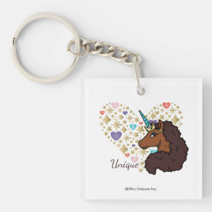 Afro Unicorn Unik hjärtdesign