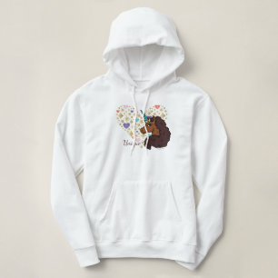 Afro Unicorn Unik hjärtdesign T Shirt