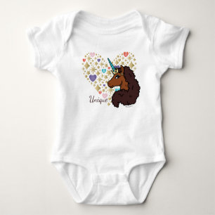 Afro Unicorn   Unik hjärtdesign T Shirt