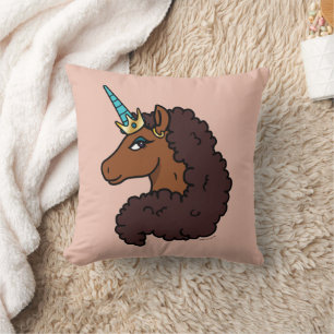 Afro Unicorn Unik Kudde