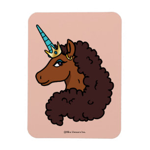Afro Unicorn Unik Magnet