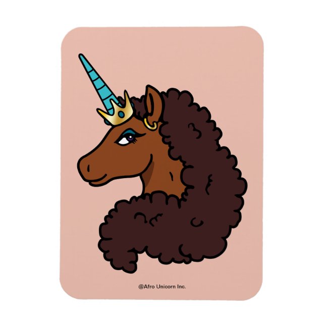 Afro Unicorn | Unik Magnet (Vertikal)
