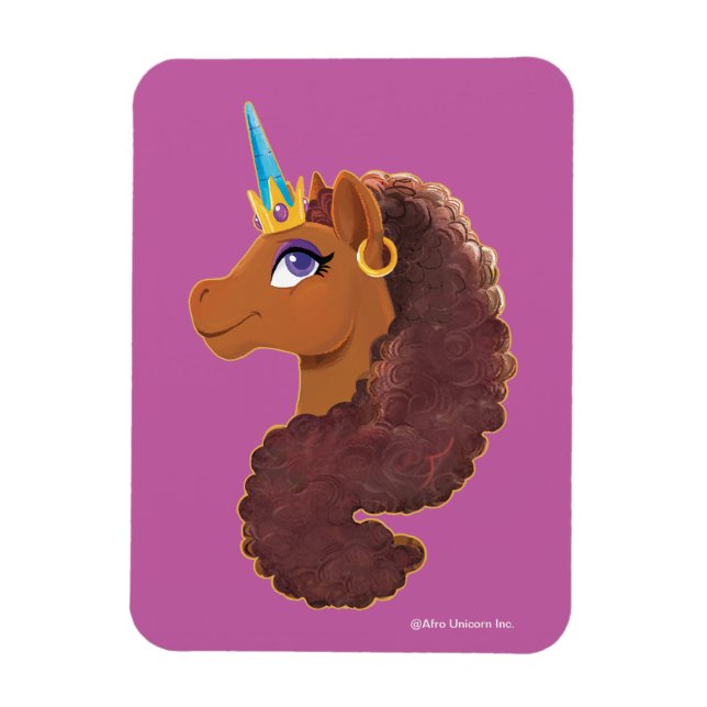 Afro Unicorn | Unik Magnet (Vertikal)