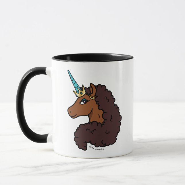 Afro Unicorn | Unik Mugg (Vänster)