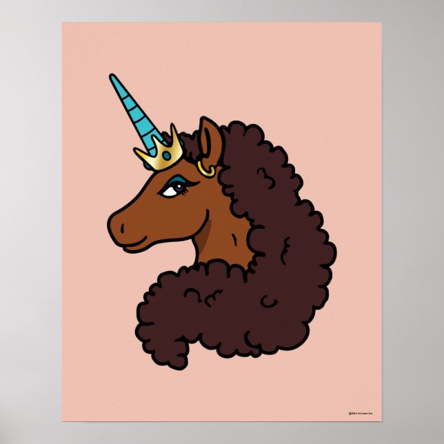 Afro Unicorn | Unik Poster (Framsidan)