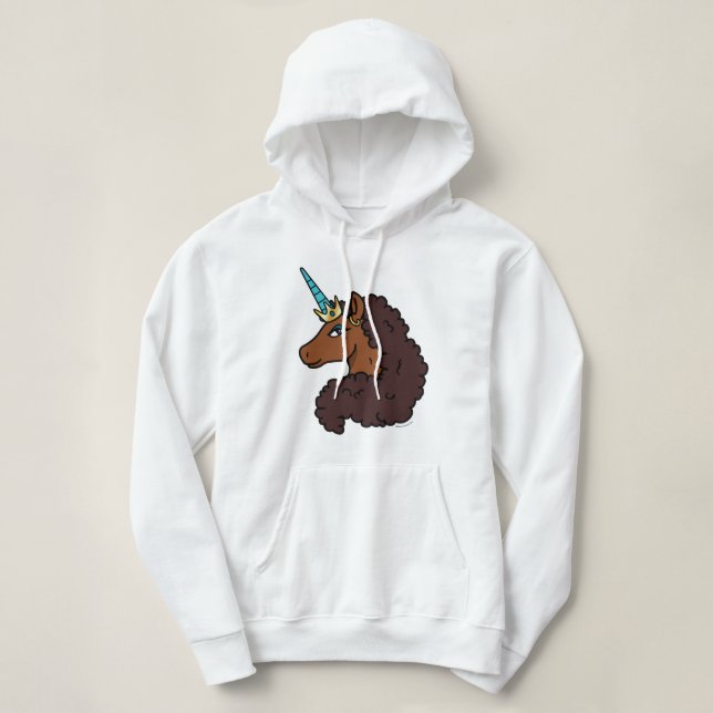 Afro Unicorn | Unik T Shirt (Design framsida)