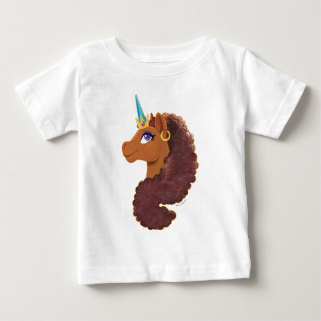 Afro Unicorn | Unik T Shirt (Framsida)