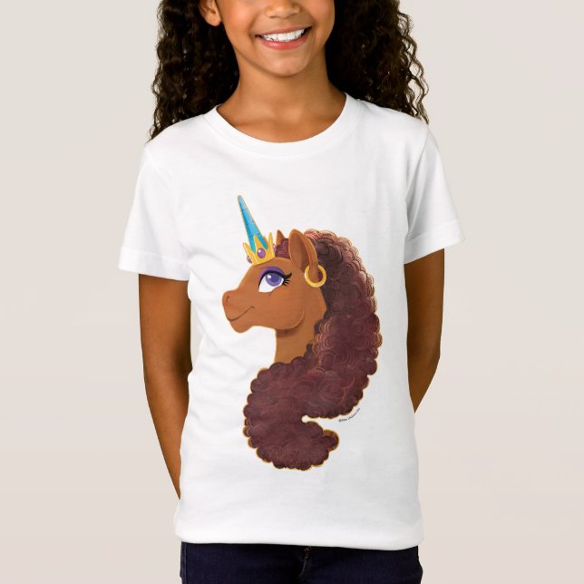 Afro Unicorn | Unik T Shirt (Framsida)