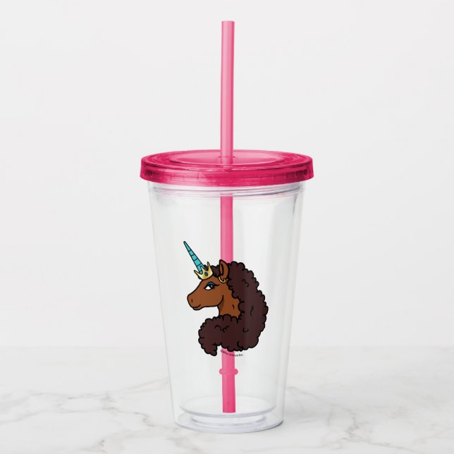 Afro Unicorn | Unik Take Away Mugg (Framsida)