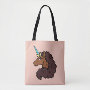 Afro Unicorn Unik Tygkasse
