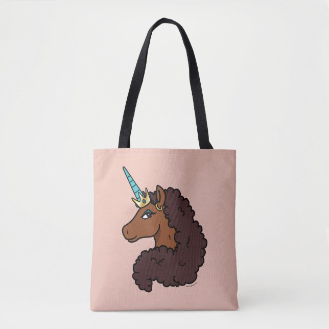 Afro Unicorn | Unik Tygkasse (Framsida)