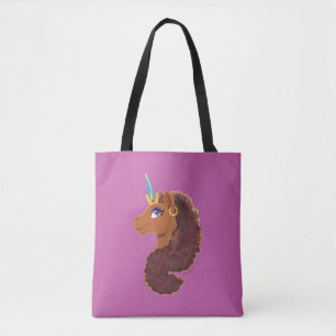 Afro Unicorn Unik Tygkasse