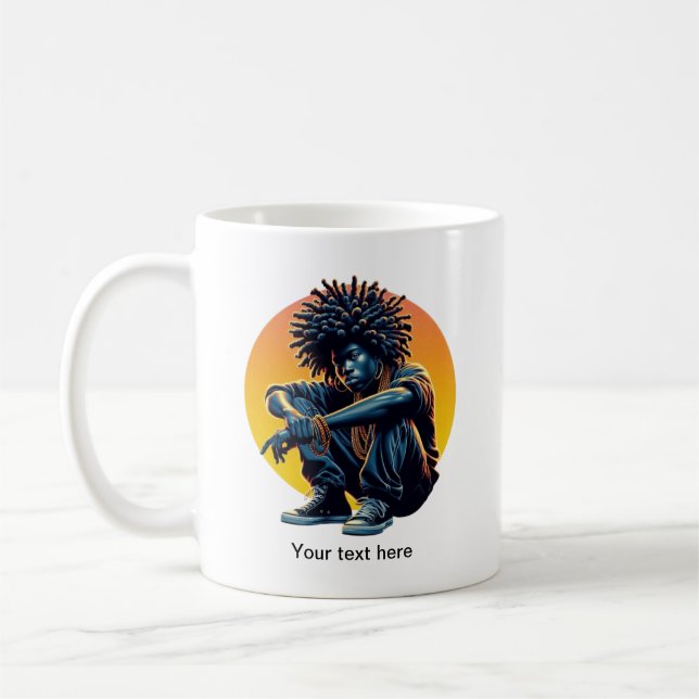 Afro Urban Art Mugg - Coola Dreadlock Streetwear S (Vänster)