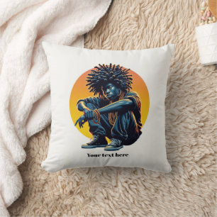 Afro Urban Coola - Bold Street Stil Art Illustrati Kudde