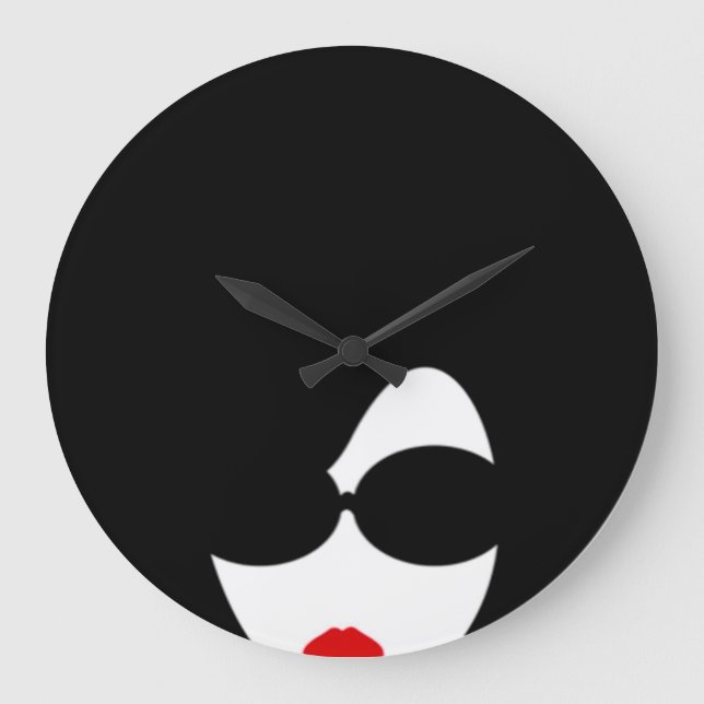 Afro Wall Clock Stor Klocka (Framsida)