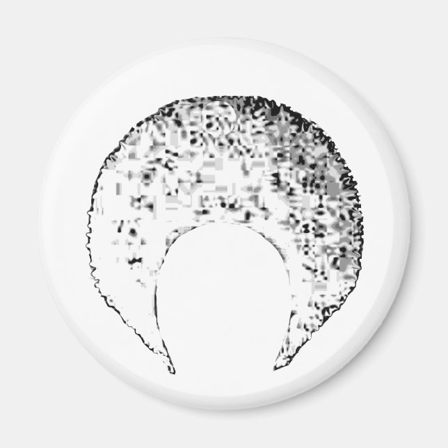 Afro White, MUSEUM Zazzle-gåvor Magnet (Framsidan)