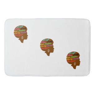 Afro Woman Bath Mat Badrumsmatta