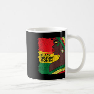 Afro Woman Black History Month Färg Manar Women Wo Kaffemugg