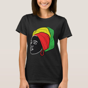 Afro Woman Black History Month Färg Manar Women Wo T Shirt
